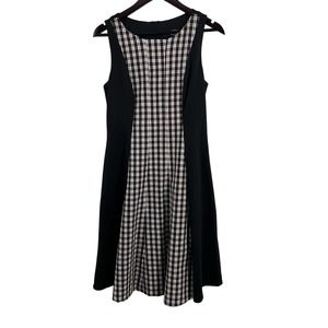 Eva Franco Plaid Inlay A‎ Line Sleeveless Dress Size 10 New